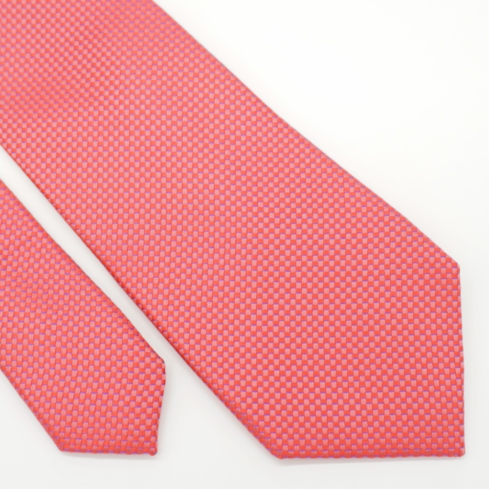 Michael Kors Hot Pink‎ Geometric Blue Woven Silk Tie
